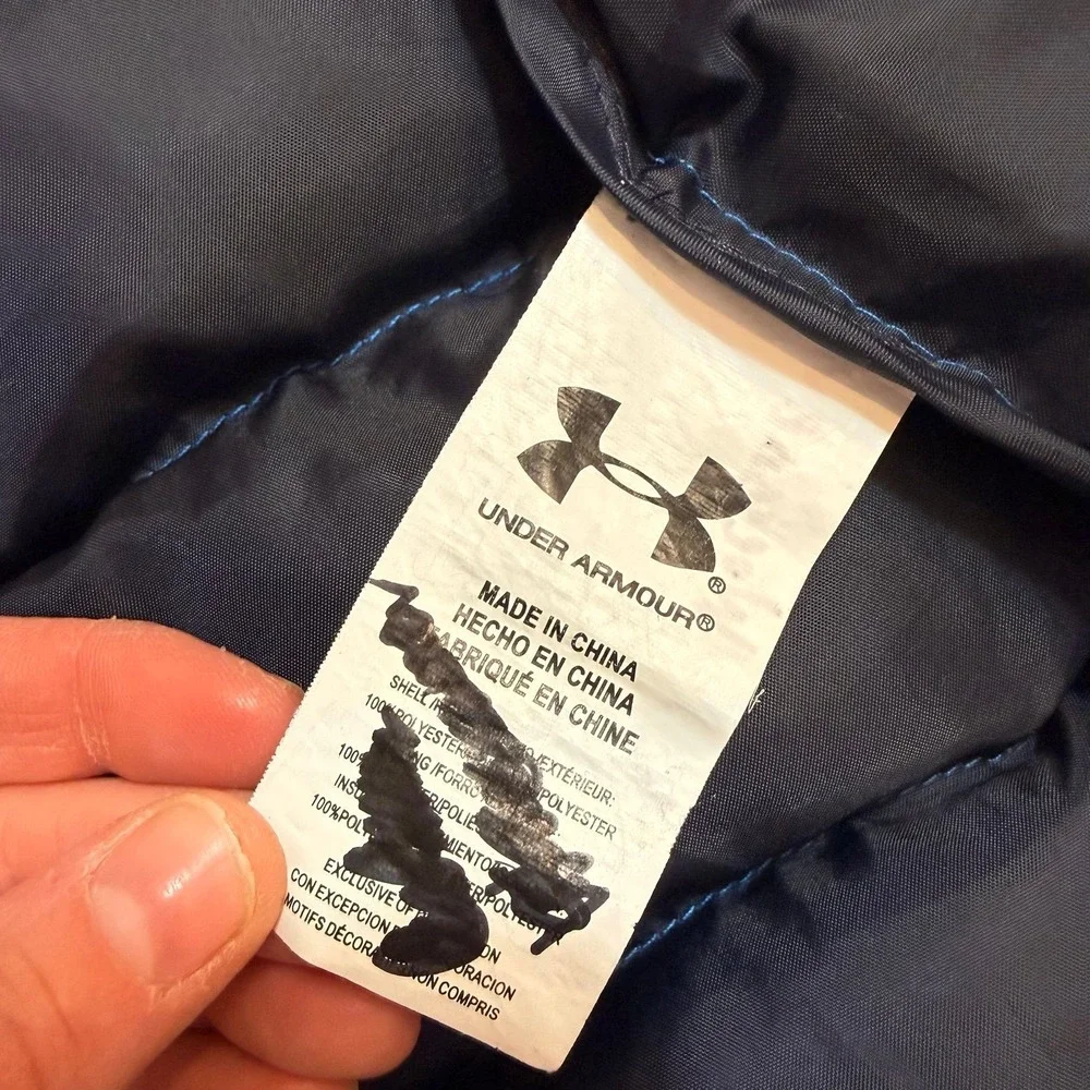 Under Armour Youth Boy's Blue Print‎ Pronto Puffer Jacket youth large